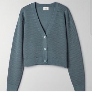 Aritzia Wilfred Light Cropped Cardigan